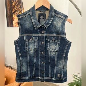 NWT Harley Davidson Button Front Denim Vest